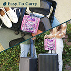 Toiletry Bag Travel Bag for Women Men (Floral Purple / Standard (9x4x9))