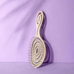 Ninabella Detangle Hair Brush for Women & Men - Does not Pull - Straightening Brushes for Straight & Curly Hair - Unique Spiral Detangling Hairbrush - Cream