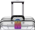Rainbow Leopard Print 2 Pack Luggage Tags - Image 7