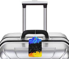 Blue Black Yellow Abstract Bag Tags - Image 5