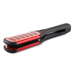 Aethland Double Sided Brush Clamp Straightener, Boar Bristles Clamp Hair Straightening Brush With Detangler - Hair Styling Tool