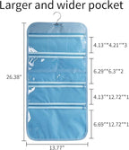 Foldable Clear Hanging Travel Toiletry Bag Cosmetic Organiser Storage - Image 7