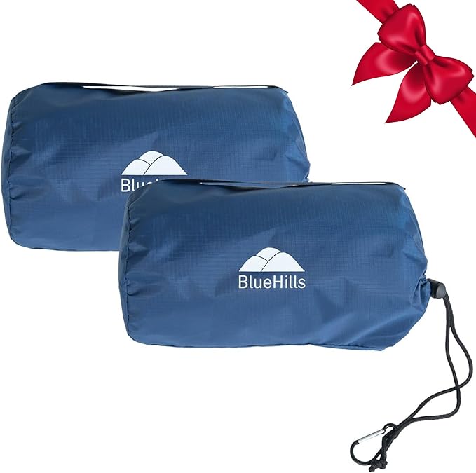 BlueHills Ultra Compact Travel Blanket 2 Pack Large Soft Cozy Portable Blanket by BlueHills