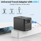 JMFONE 35W PD Universal Travel Adapter, Fast Charging International Power Plug - Image 2