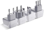 Ceptics European Plug Adapter 4 Pack Set, USA to Europe, France by Ceptics