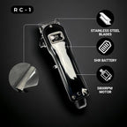 Royal Clips Hair and Beard Fade Kit – Professional Clipper, Trimmer & Foil Shaver Bundle for Men, Complete Haircut Set for Barbers, Home Use & Grooming– Holiday Gift for Men, Fathers, Brothers- Silver