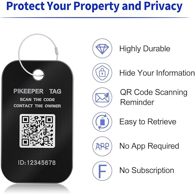 Smart Luggage Tags with QR Code Location Display - Image 2