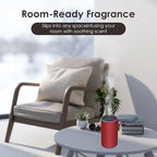 Waterless Essential Oil Diffuser, Battery Powered Mini Scent Air Machine, Aromatherapy Mist Diffuser for Home Room Car Office (red)