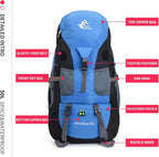 Bseash 50L Hiking Backpack, Water Resistant Lightweight Outdoor Sport Daypack - Image 6