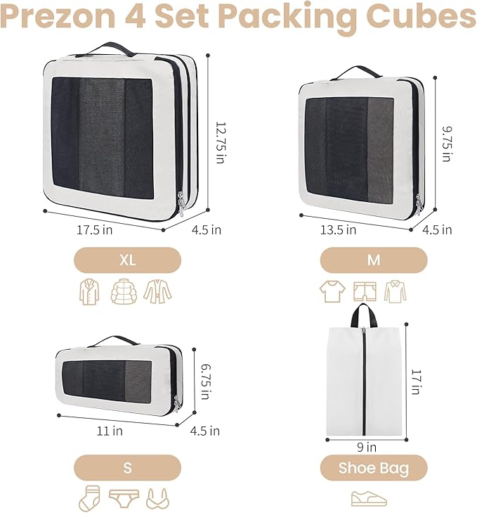 8 Set/6 Set/4 Set Compression Packing Cubes - Image 3