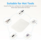 Quccefods Curling Iron Mats Oversize Heat Resistant Mat Silicone Hot Hair Tools Pad for Hair Straightener Flat Irons Hair Styling Tools Countertop Protection Portable Travel Curling Mat 11"*8.26"