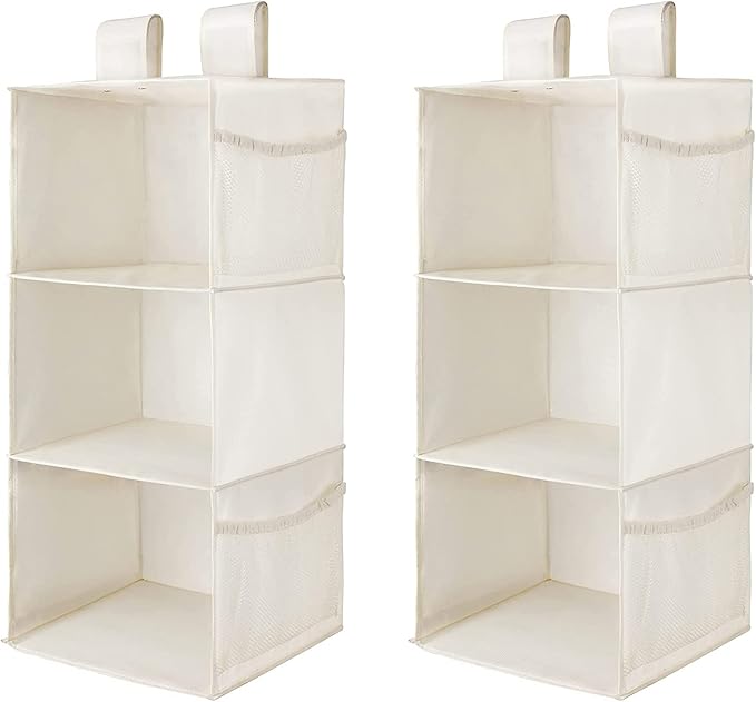 MAX Houser 3-Shelf Hanging Closet Organizers, Collapsible Closet Hanging Shelves - Image 8