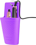 2 Pack Heat Resistant Silicone Hair Iron Mat and Pouch,Portable Travel Hair Straightener Mat and Holder for Hair Styling Tools.(Purple)