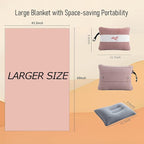 Melissa Large Travel Blanket and Inflatable Pillow Set - Image 7