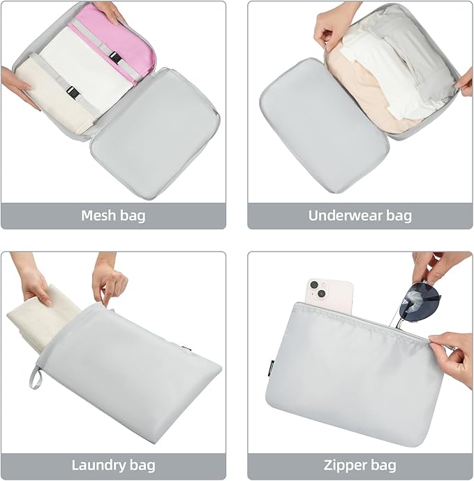 BAGAIL 6 Set/8 Set/10 Set Packing Cubes Various Sizes Packing Organizer - Image 5