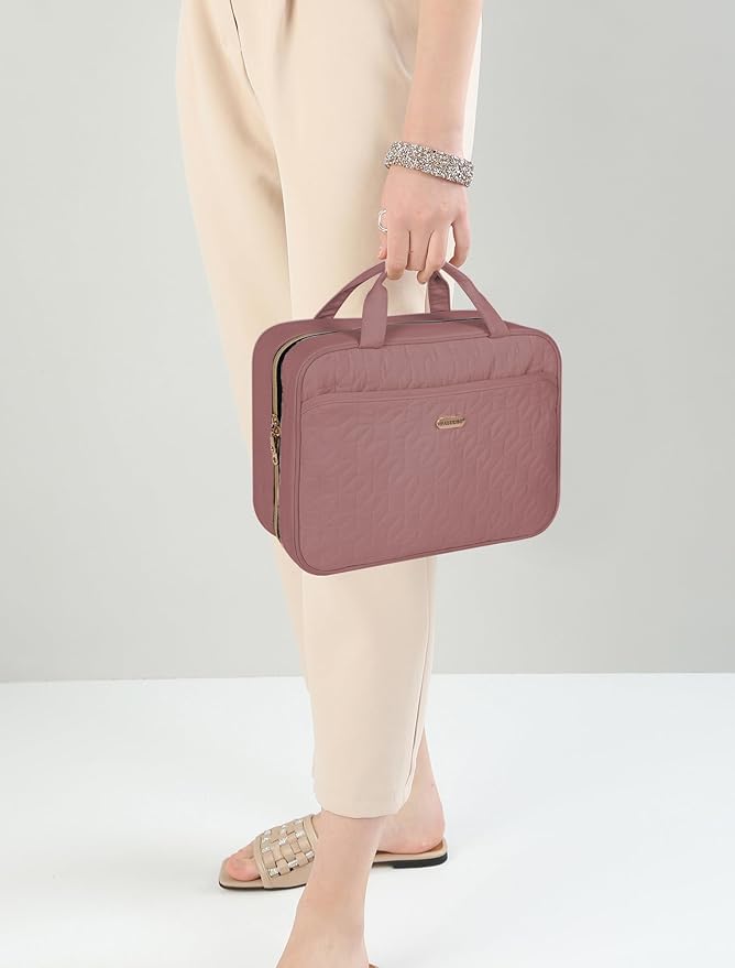 Brown Toiletry Bag, Makeup Organizer, Travel Bag - Image 4