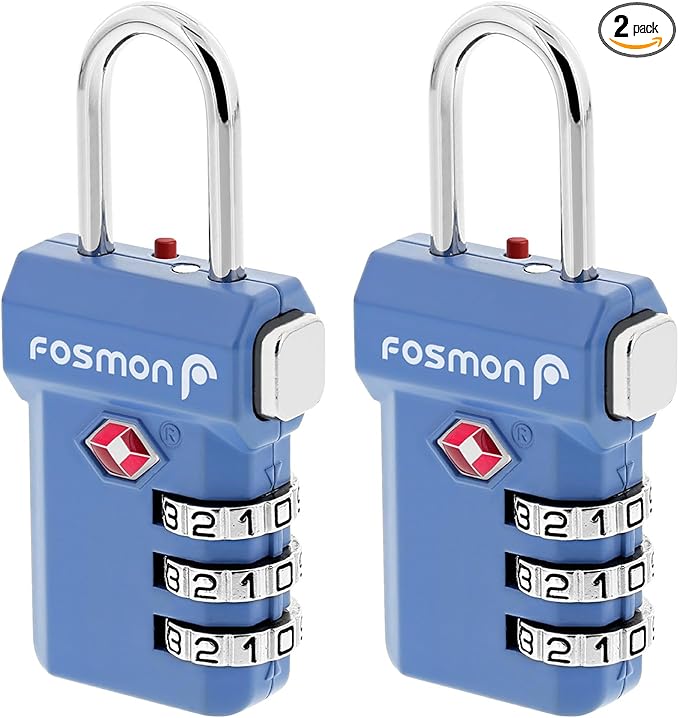 Fosmon TSA Approved Luggage Locks, Suitcase Travel Lock by Fosmon