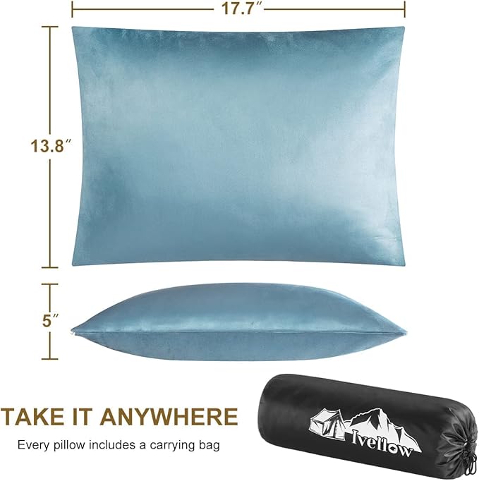 Ivellow Memory Foam Travel Pillow Compressible Camping Pillow - Image 5