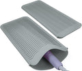 2PCS Silicone Heat Resistant Mat Pouch for Hair Straightener, Curling Iron, Flat Iron and Hot Hair Tools Grey 2 Pack