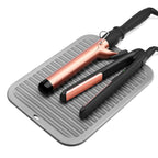 Large Heat Resistant Mat for Hair Tools, Hot Iron Holster, Hot Tools Mat for Curling Iron, Flat Iron, Hair Styling Tools Appliances Dryer Salon Tools Stylist (Daytona Gray)