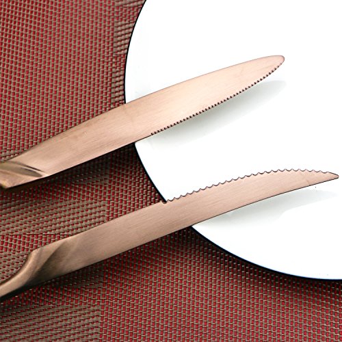 24 Piece Flatware Set (4 / Rose Gold)