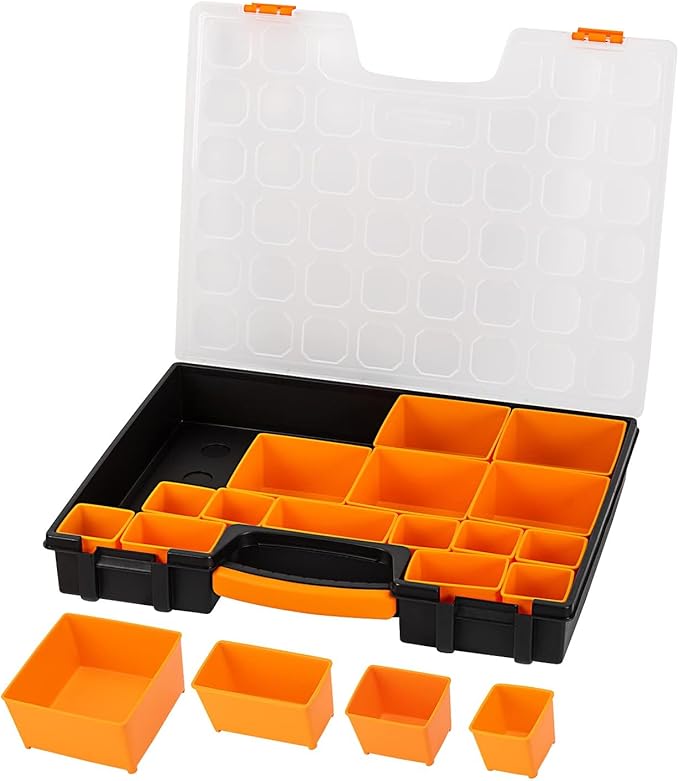 Amazon Basics 19-Removable Compartment Organizer, 16.5 x 13.2 x 2.4 inches - Image 3