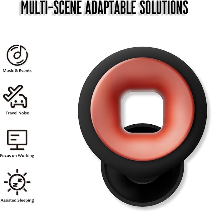 Concert Ear Plugs, 2 Pair BNU High Fidelity Noise Cancelling Earplugs Hearing - Image 3
