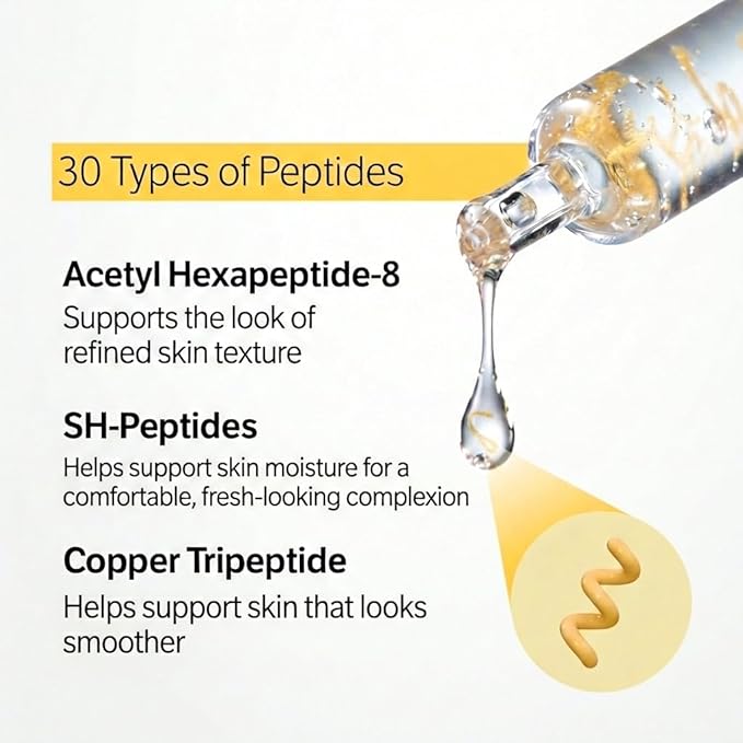 SUNGBOON EDITOR Peptide & Retinol Glass Skin Set – Copper Peptide Serum 1.35 fl oz + EGF Gold Mask (4ea) + Collagen Retinol Capsule Cream 1.69 fl oz