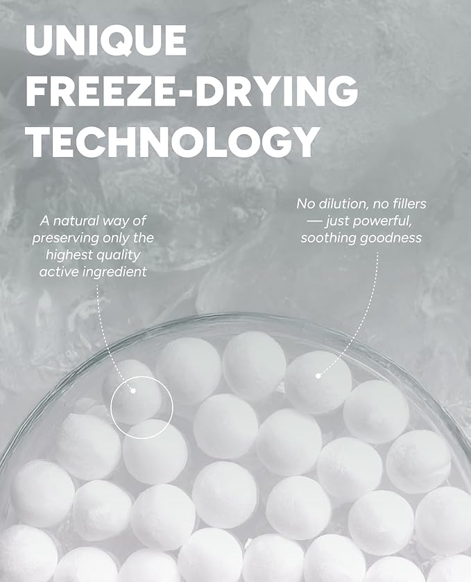 CICA Calming Melting Snowball Capsule (30ea) – 5,422ppm Centella Asiatica Ferment Extract with Hyaluronic Acid & Collagen – Soothing, Hydrating, Barrier-Strengthening Freeze-Dried Capsule