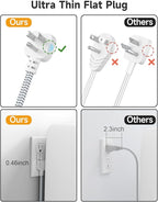 Short Extension Cord 1 Ft- 6 USB Travel Power Strip - Image 8