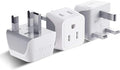 Ceptics UK Travel Plug Adapter, 2 in 1 Type G Adapter, US to UK Adapter by Ceptics