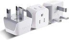 Ceptics UK Travel Plug Adapter, 2 in 1 Type G Adapter, US to UK Adapter by Ceptics