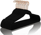 MIZGI Premium Velvet Hangers Heavy Duty- Non Slip Felt Hangers by MIZGI