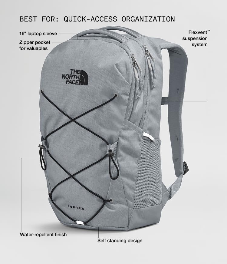 Jester Everyday Laptop Pack (One Size / Mid Grey Dark Heather/Tnf Black-npf)