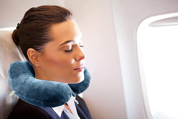 Inflatable Travel Neck Pillow: Extra-Soft, Cushion. - Image 3