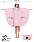 SaphiRose Unisex Rain Poncho Hooded Waterproof Raincoat - Image 6