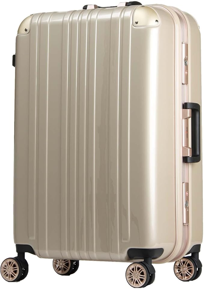 LEGEND WALKER Durable Aluminum Frame Hardside Luggage, ChampagneGold, by LEGENDWALKER