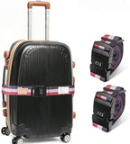 Adjustable Luggage Straps with Combination Lock – 2 Pack Bright Colors by SpiralScgv