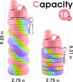 Collapsible Water Bottles for Travel, Foldable Sports Water Bottle for Kids - Image 2
