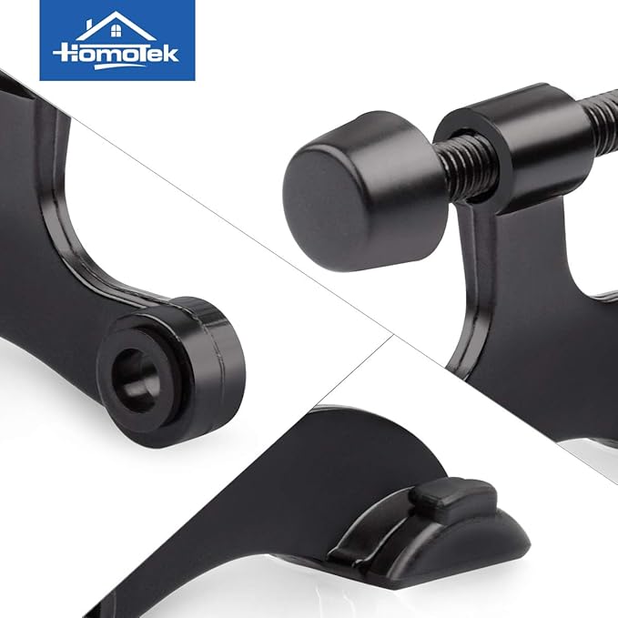 HOMOTEK 2 Pack Hinge Pin Black Door Stopper, Adjustable Deluxe Heavy Duty Door - Image 5