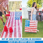 8 Foot Portable Beer Pong (8-Feet / American Flag)