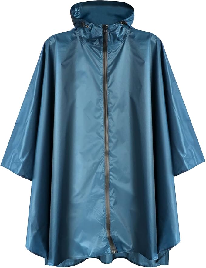 ANYOO Waterproof Rain Poncho Lightweight Reusable Hiking Hooded Coat Jacket by Anyoo