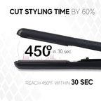 Brilliance New York 1.25 Inch Diamond Ceramic Flat Iron Hair Straightener, Professional Straightener Flat Iron with Anti-Static Ionic Plates