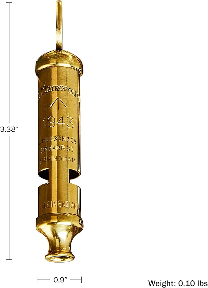 Brass Whistle with Keychain Ring - Image 7