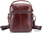 KPYWZER Genuine Leather Shoulder Bag Small Men Messenger Pack Handbag Sling - Image 4