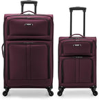 U.S. Traveler Anzio Softside Expandable Spinner Luggage, 2-Piece Set by USTraveler