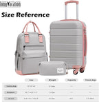 LONG VACATION 3 Piece Carry On Luggage 20 Inch Suitcase - Image 7