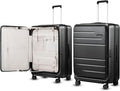 LUGGEX Checked Suitcase Top Opening, FLT Expandable Polycarbonate Hard Shell by LuggeXLUGGAGE