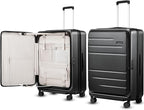 LUGGEX Checked Suitcase Top Opening, FLT Expandable Polycarbonate Hard Shell by LuggeXLUGGAGE
