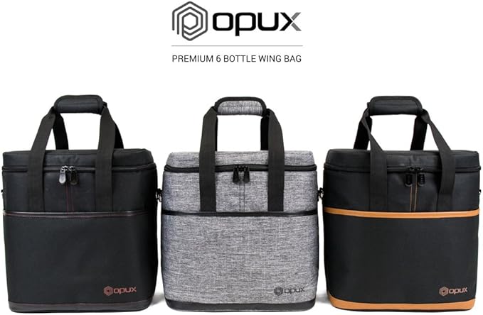 opux 6 Bottle Carrier Tote | Insulated Padded Wine Cooler Bag - Image 8